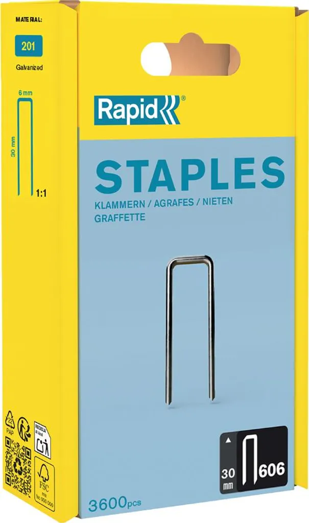 Staples Rapid 606/30, 3600 pcs., plastic