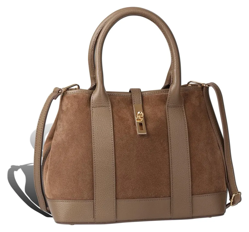 Grand sac porté épaule gris taupe 36cm résistant avec bandoulière large