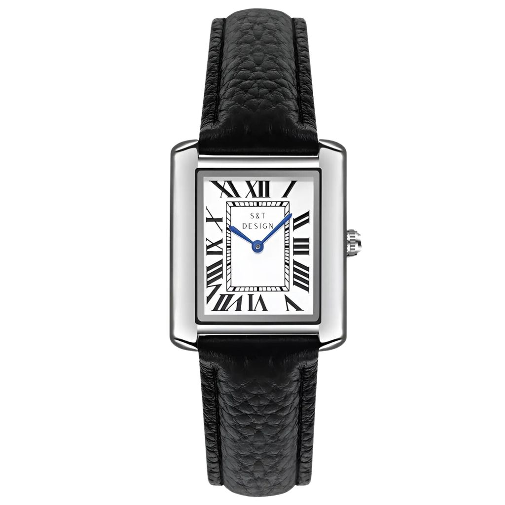 S&T DESIGN Paaruhr Vintage Rechteckig Herren & Damen Produktbild 