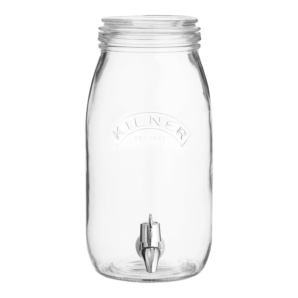 Kilner Dispenser Bevande 3L - Barattolo in Vetro con Rubinetto per Frigo
