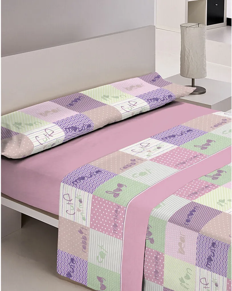 Housse de couette douce Hosteline CUTE Rosa rose pour un lit de 1 personne