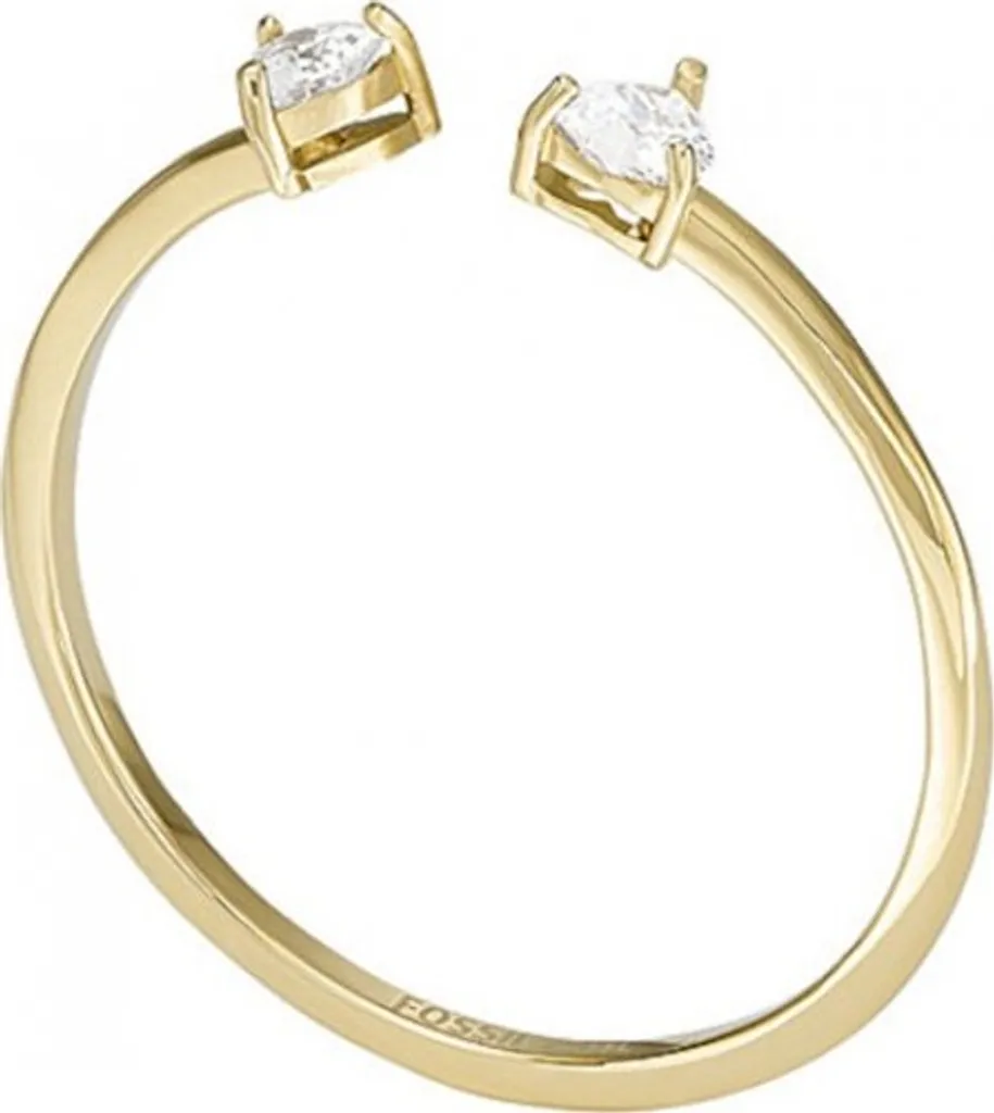 Anello aperto Tender placcato oro con cristalli JF04359710, 54 mm