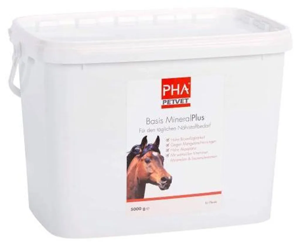 Complément Minéral Cheval PHA Basis MineralPlus 5kg Granulés Équilibre