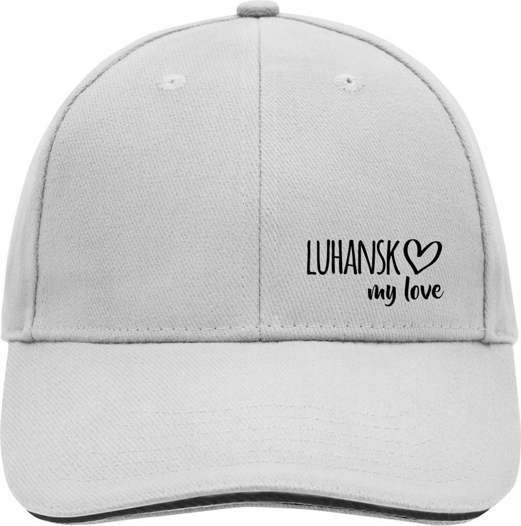 Huuraa Cappy Mütze Luhansk my love Dark Grey/White Baumwolle 6-Panel Kappe Geschenkidee