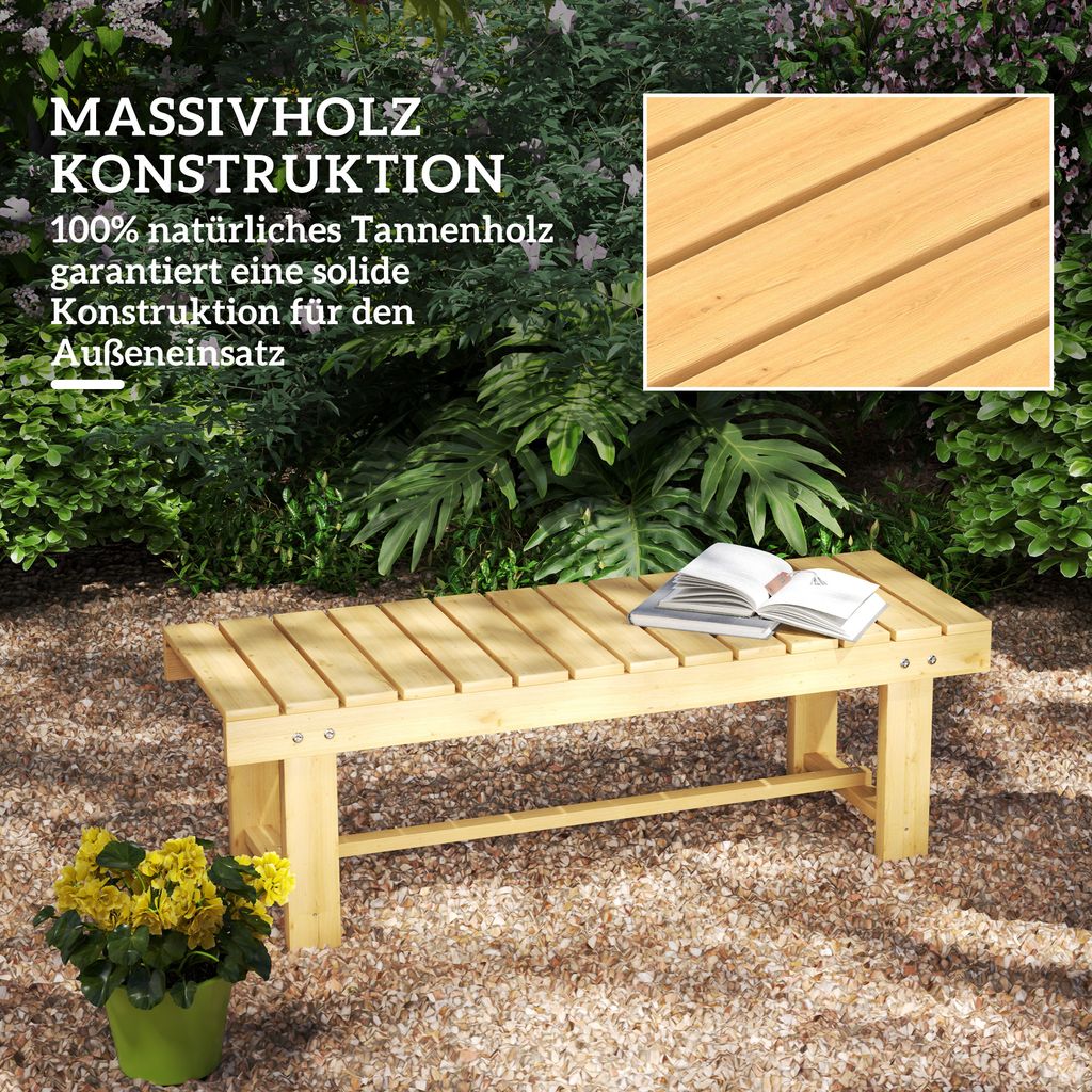 Outsunny záhradná lavica, 2-miestna lavica, záhradný Obrázok produktu 5