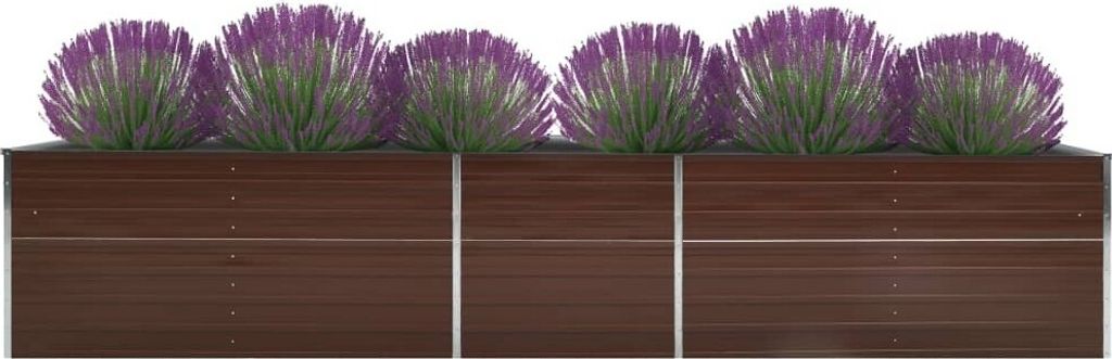 vidaXL Letto da giardino rialzato Acciaio zincato 400×80×77 Immagine del prodotto 