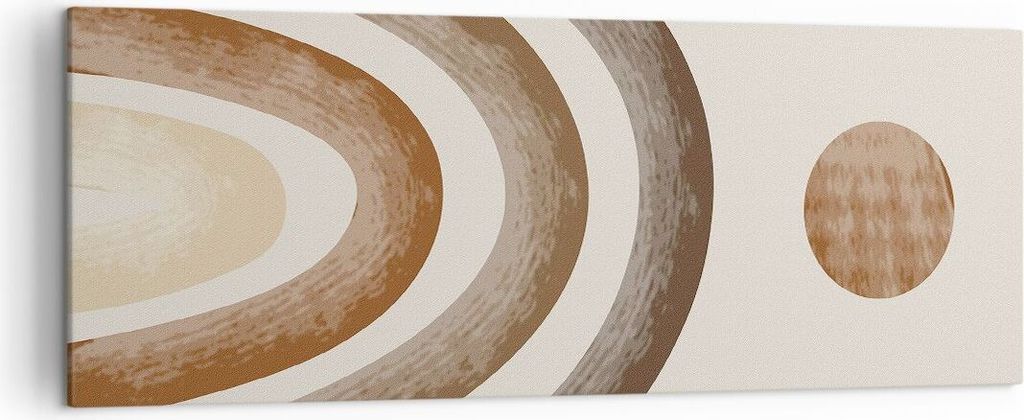 Bild auf Leinwand - Leinwandbild - Einteilig - Stück geometrisch Boho - 140x50cm - Wand Bild - Wanddeko - Wandbilder - Leinwanddruck - Bilder - Wa...