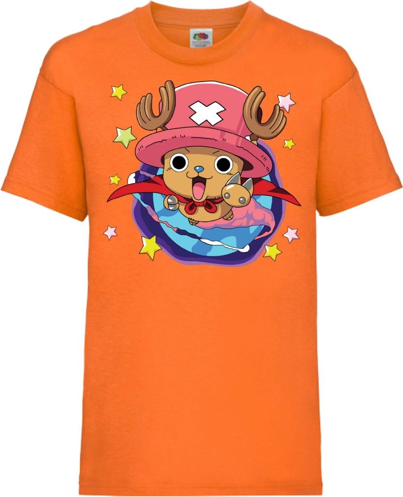 Kinder T-Shirt One Manga Piece Anime Tony Tony Chopper, 12-13 Jahr - 152 / Orange