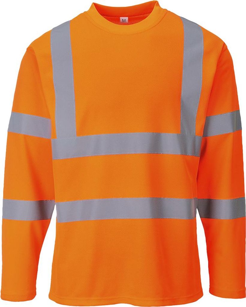 Portwest S278 Warnschutz Langarm T-Shirt Orange Gr. S