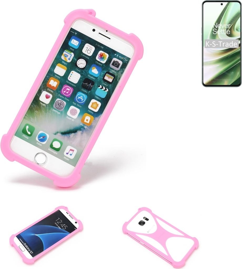 K-S-Trade Handy Hülle kompatibel mit OnePlus 10R 5G Schutz Hülle Bumper Silikon Schutz Hülle Cover Case Silikoncase Silikonbumper TPU Softcase
