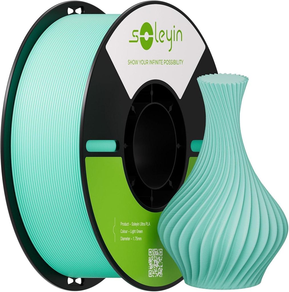 Creality Soleyin Ultra PLA Filament, 1.75mm, 1KG für 3D Drucker - Hellgrün -3301010508