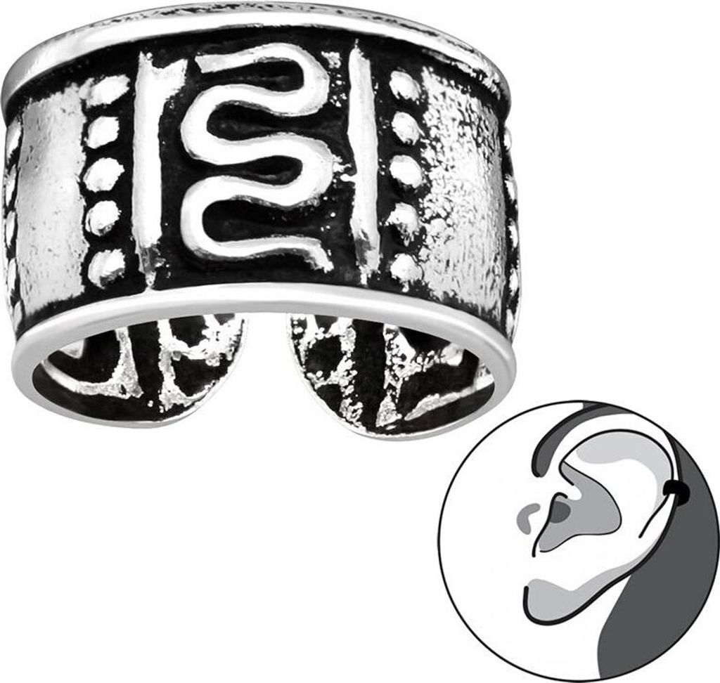 Ohrklemme Silber 925: Ear Cuff Ohrring ohne Loch tragbar Produktbild 