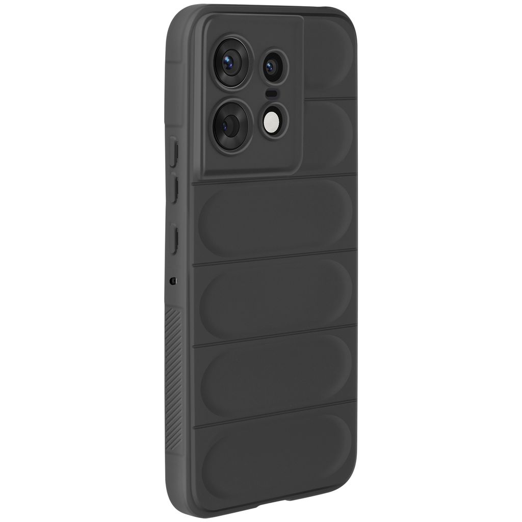 Avizar, Weiche robuste Silikonhülle Motorola Edge 50 Pro, Schwarz