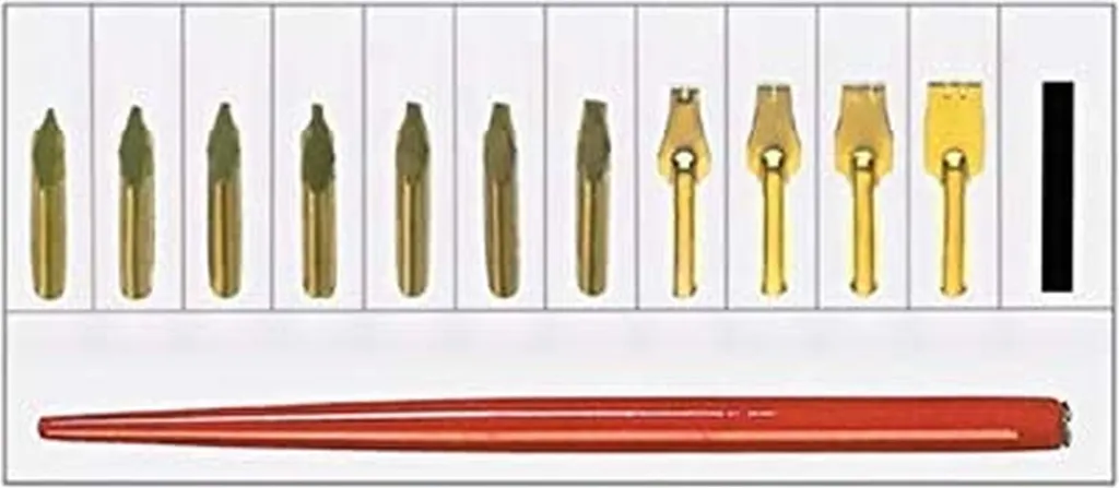 Tracez des lignes parfaites : set porte-plume 11 plumes et aimant intégré