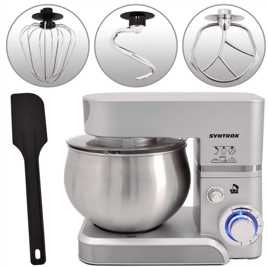 Impastatrice Plonkis 5 Litri Argento - Robot Professionale con Frullatore