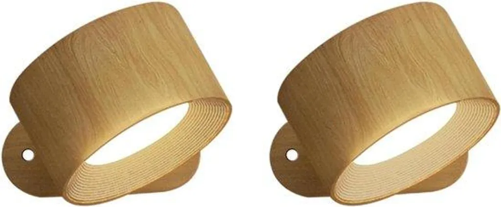 Applique sans fil 360° Tactile Bois : L'éclairage LED sans perçage ni câble