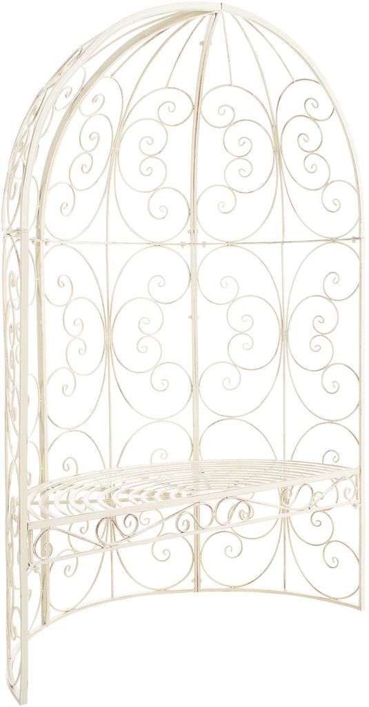 Mezzo gazebo Rosie con panca, crema antico Immagine del prodotto 