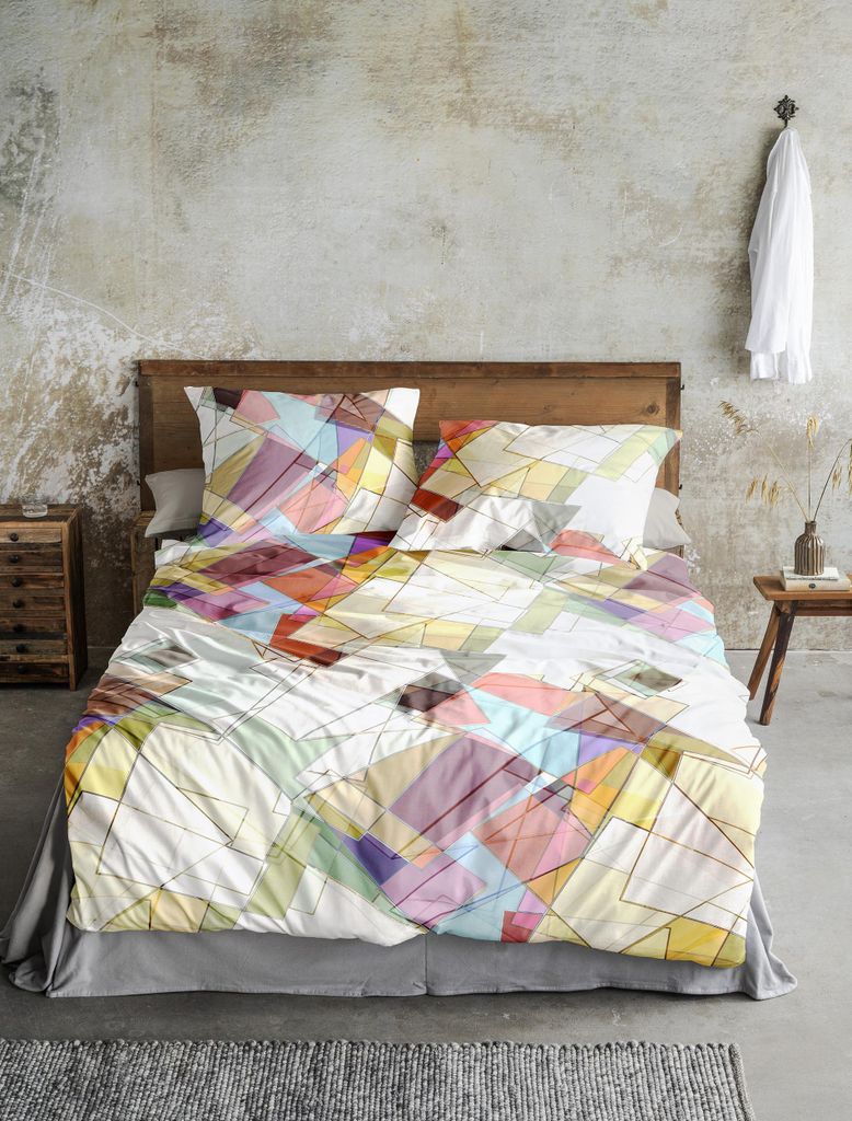 Irisette Mako-Satin Bettwäsche-Garnitur Magic 8889 Farbe multi Größe 155x220+80x80cm