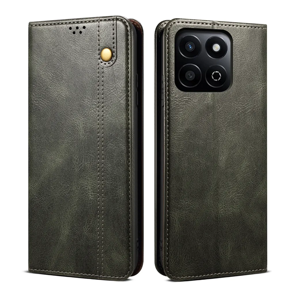 Custodia da Viaggio Honor Play 60 Plus Pelle Verde Portafoglio Stand