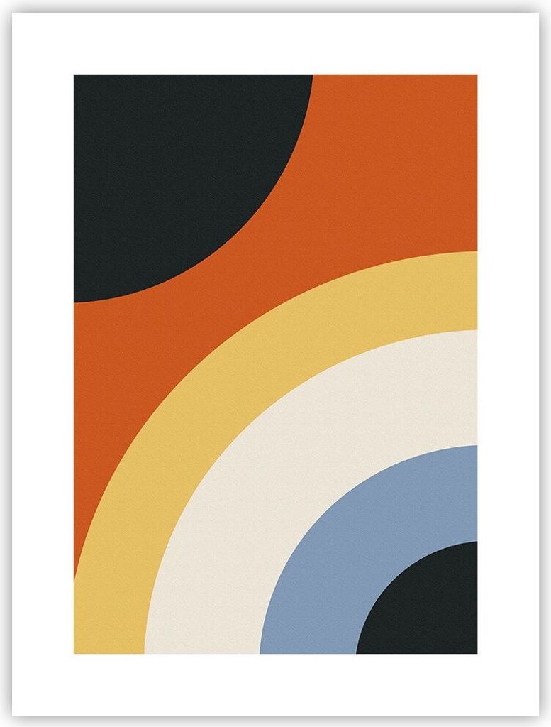 Poster - Poster ohne Rahmen - Abstraktion die Farben Radius - 30x40 cm - Wand Bild - Wanddeko - Wandbilder - Kunstposter - Wandposter - Bilder - Ku...