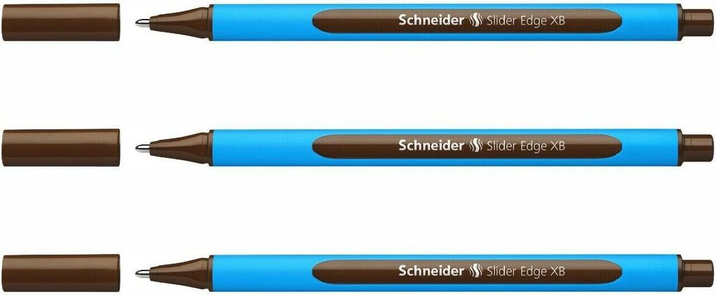 Schneider Kugelschreiber Slider Edge XB - 3er-Set braun