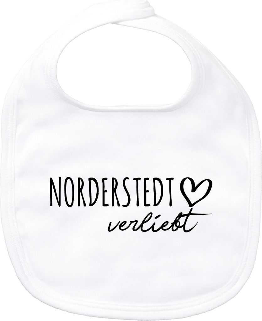 Huuraa Baby Lätzchen Norderstedt verliebt White Klettverschluss Baumwolle Latz Geschenkidee