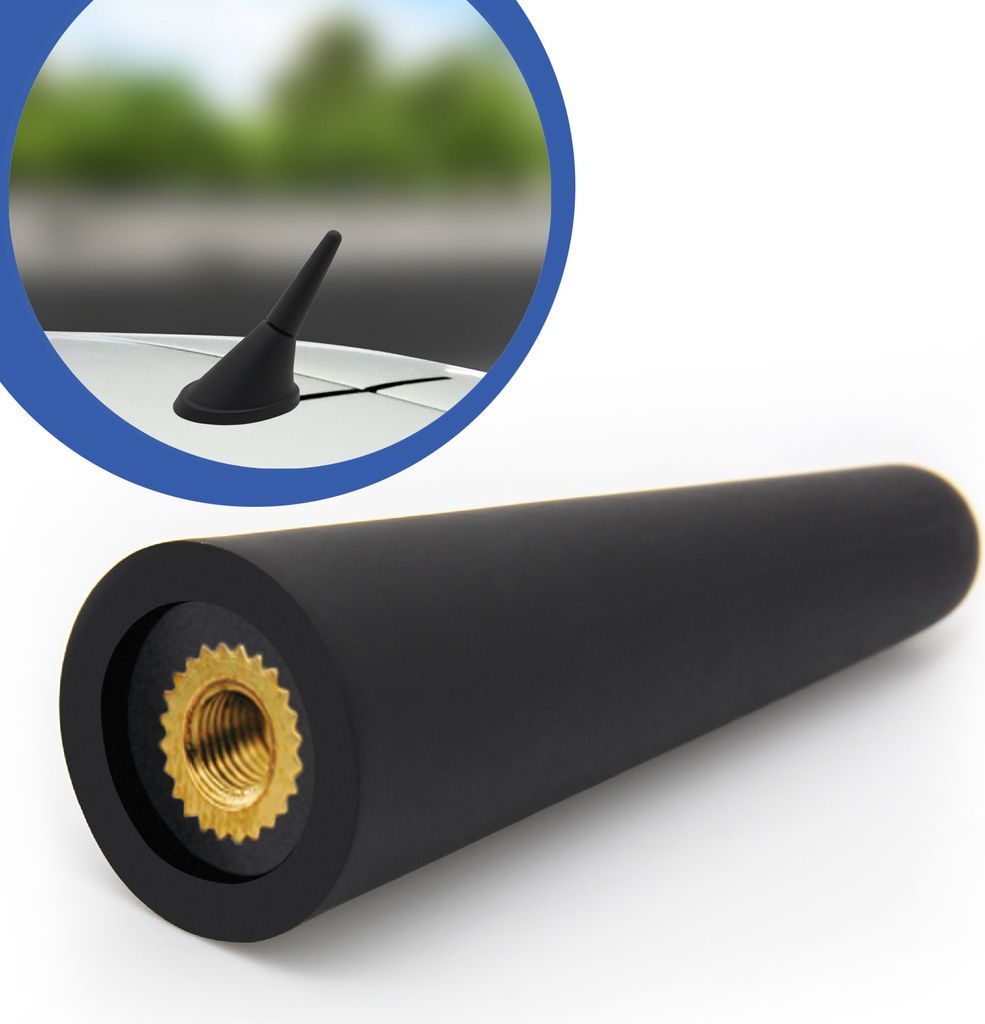 KFZ PKW Auto 5cm Dach Kurz Stab Antenne Gewinde Adapter M4 M5 M6 Radio