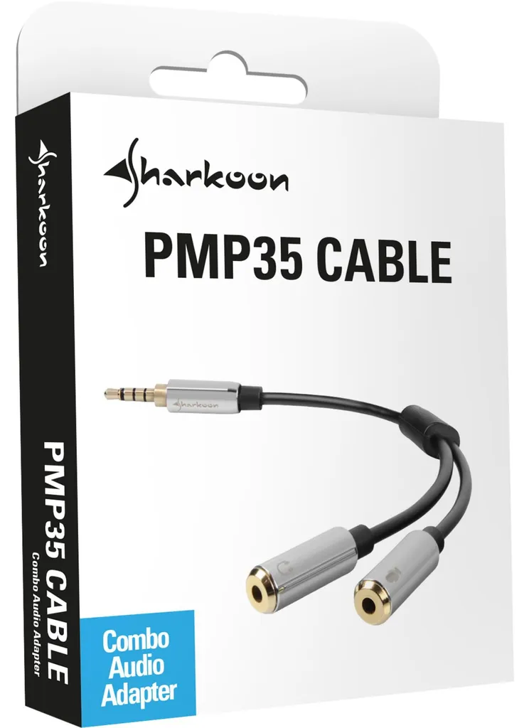 Adaptateur Audio Jack 3,5mm Combiné pour Casque Micro avec Double Prise - 3