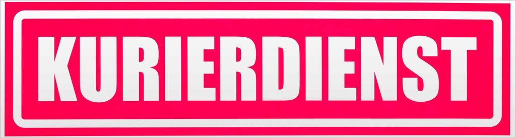 Kiwistar Kurierdienst invertiert Magnetschild Schild magnetisch - 30cm Neonpink - Magnetfolie für Auto PKW Kfz