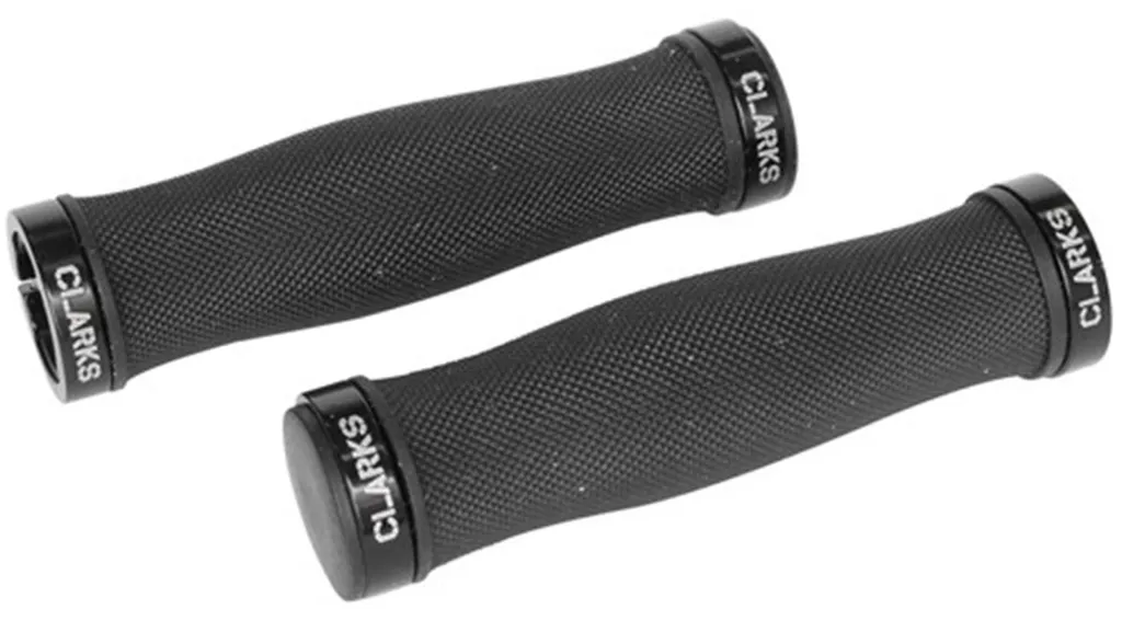 Poignées Vélo Clarks LockR 130mm en Caoutchouc avec Verrouillage Alu