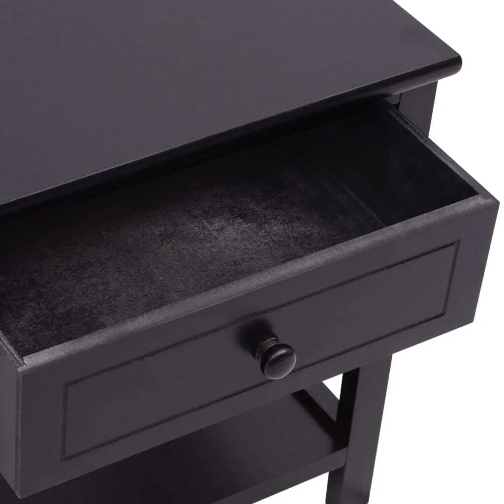 Table de nuit bois noir : la solution gain de place pour chambre rangée