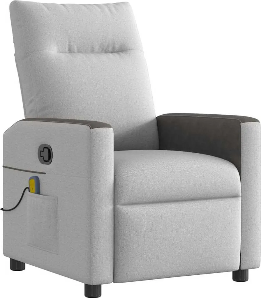 Fauteuil de massage inclining gris nuageux en tissu pour salon moderne