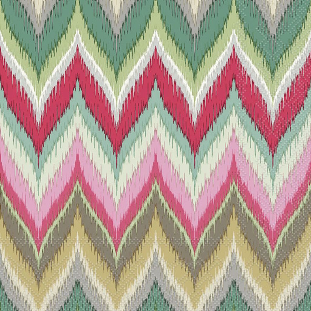 Servietten 33x33 cm - Zig-zag brown