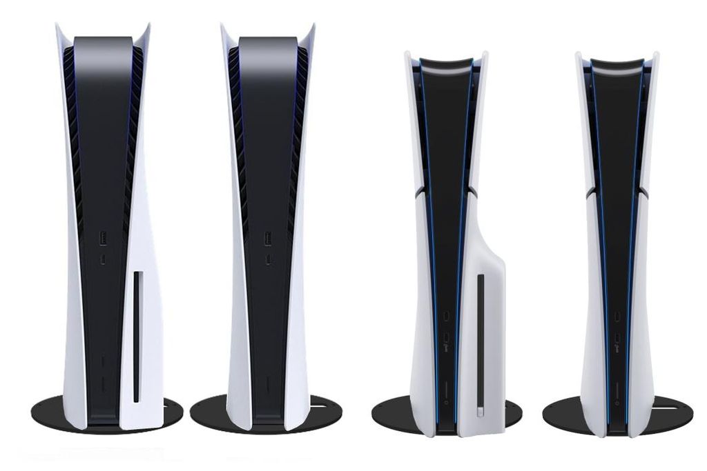 Vertikaler Standfuß für PlayStation 5 SLIM FAT Konsole PS5, Handgriffe, Spielekonsolen, Vertikaler Ständer, Stand, Schwarz
