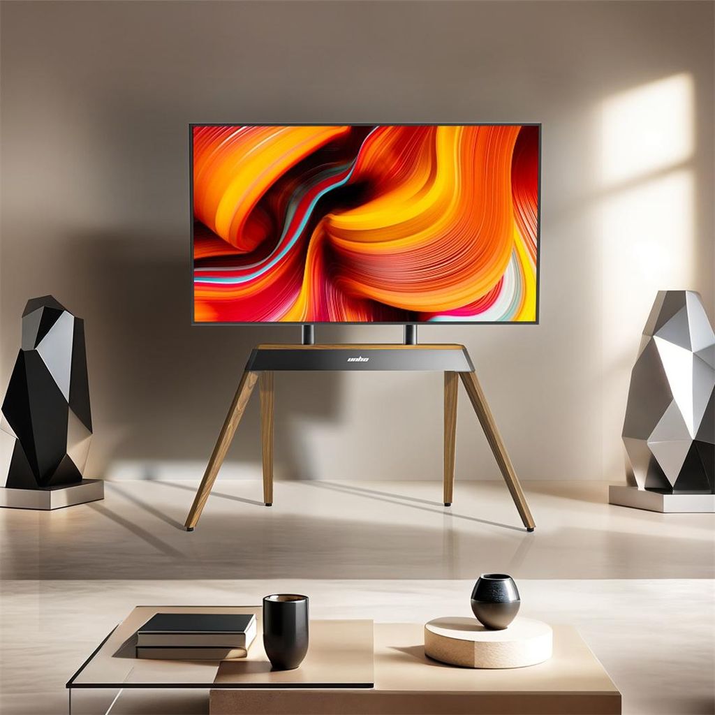 WISFOR TV Standfuss Fernseher Ständer für 40” to 86” LED LCD Monitor, Höhenverstellbar, max VESA 600x400mm, bis 50kg