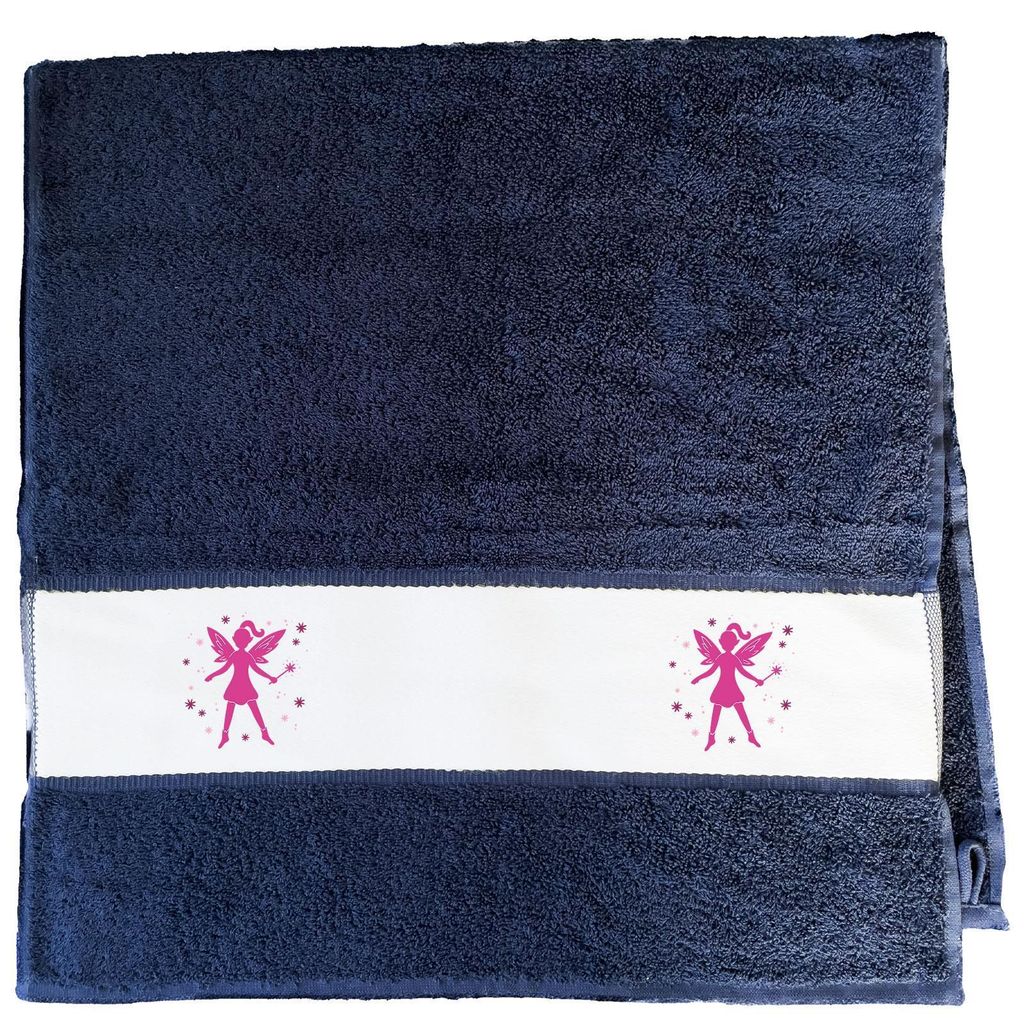 Huuraa Handtuch Fee Fabelwesen 50x100cm French Navy Baumwolle Handtuch Geschenkidee