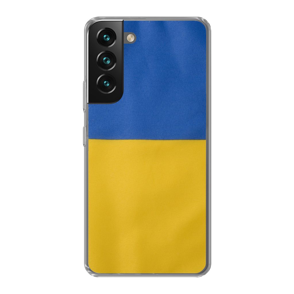 MuchoWow Handyhülle Schutzhülle Hülle für Samsung Galaxy S22 Plus Nahaufnahme der Flagge der Ukraine Silikon Softcase Handy Hülle - Schutzab...