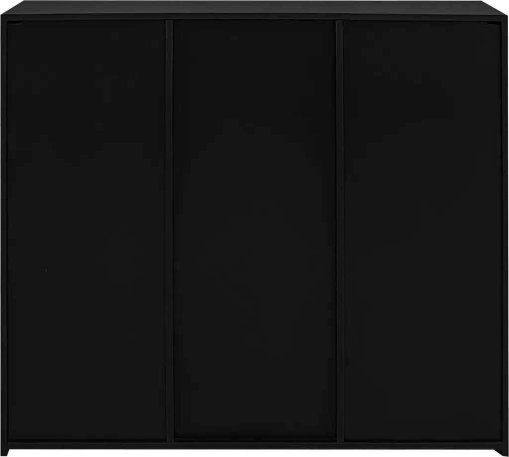 Buffet compact noir brillant Sweiko : optimisez votre petit espace chic - 18