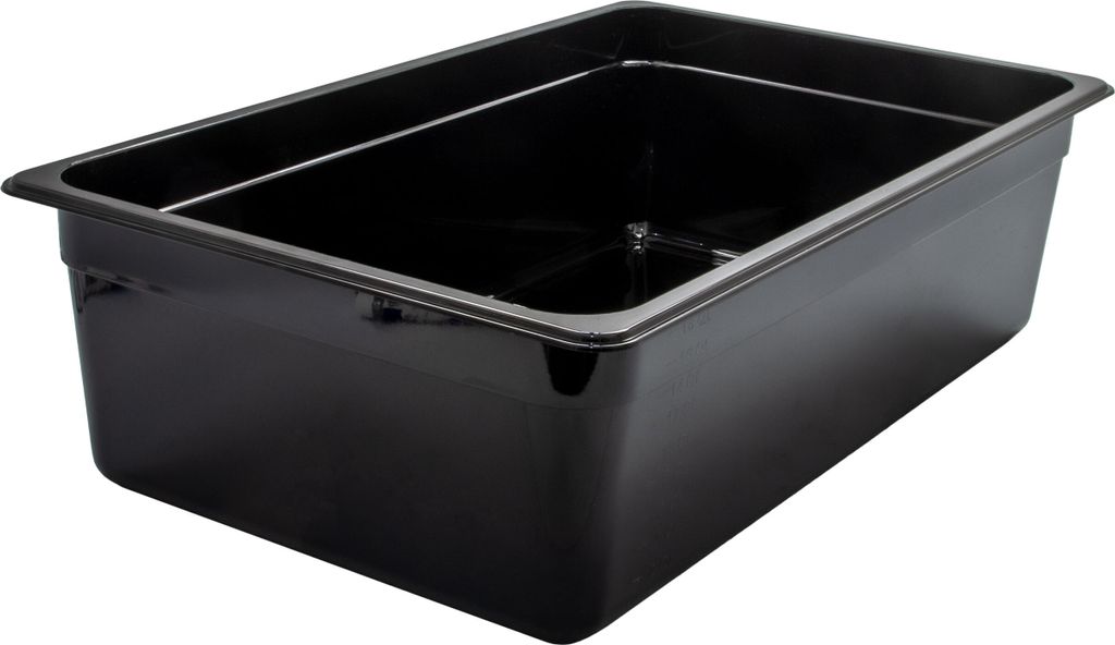 AcMax GN 1/1 Gastronormbehälter GN-Behälter 21 Liter Tiefe 150mm Kunststoff schwarz