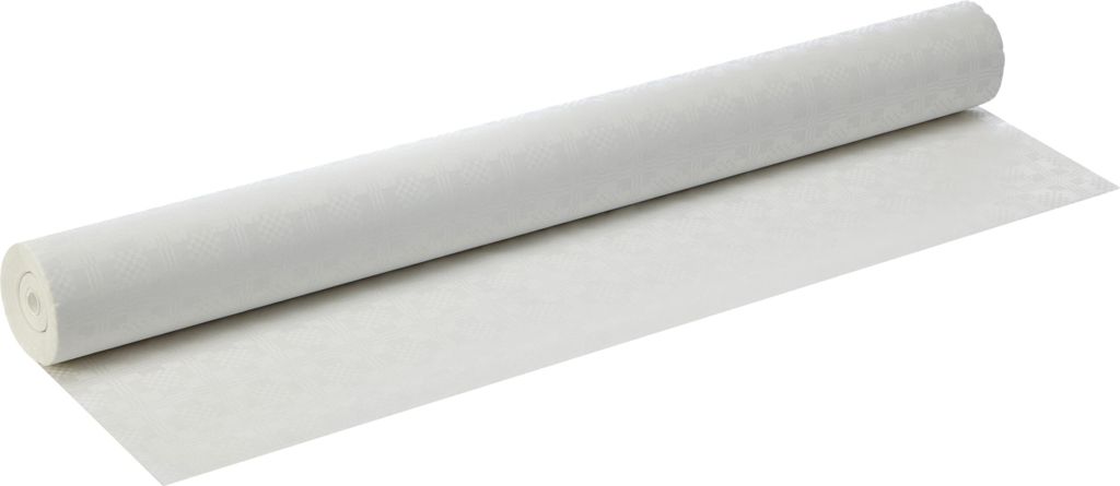 Papírový ubrus s damaškovým reliéfem 50 m x 1 m bílý Obrázek produktu 10