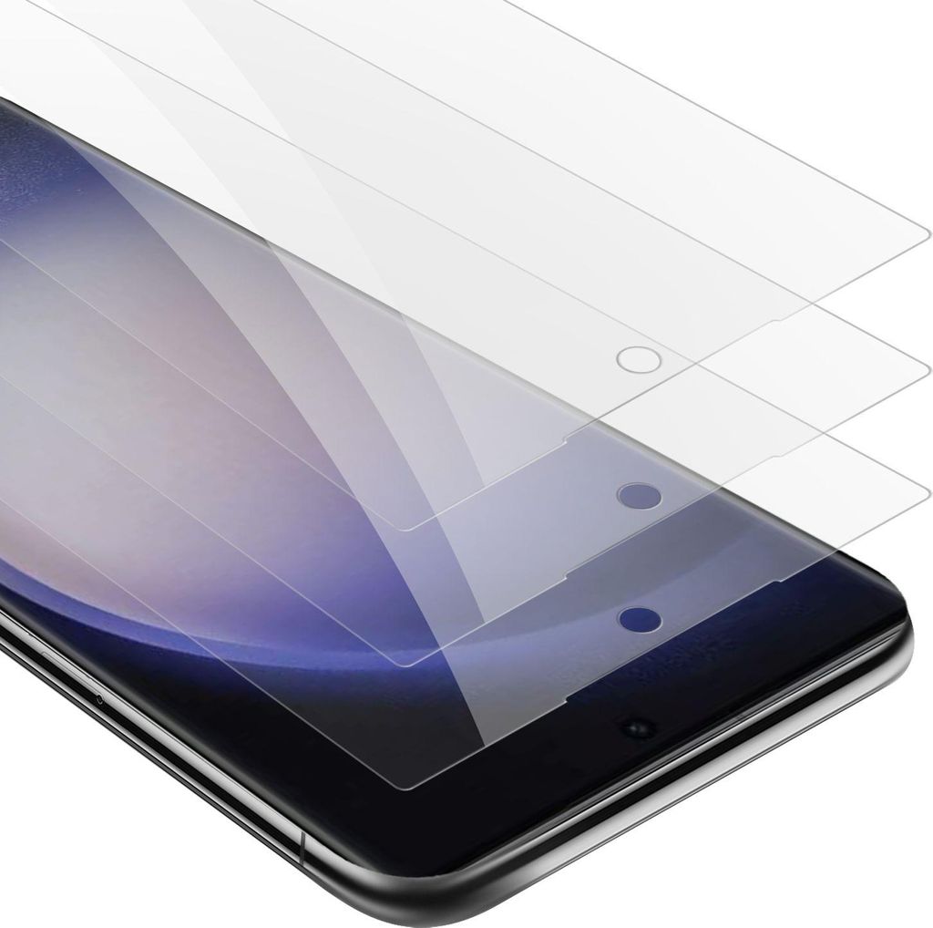 Cadorabo 3x Schutzfolie für Samsung Galaxy S23 ULTRA in KRISTALL KLAR Gehärtetes Tempered Display-Schutzglas Panzerfolie