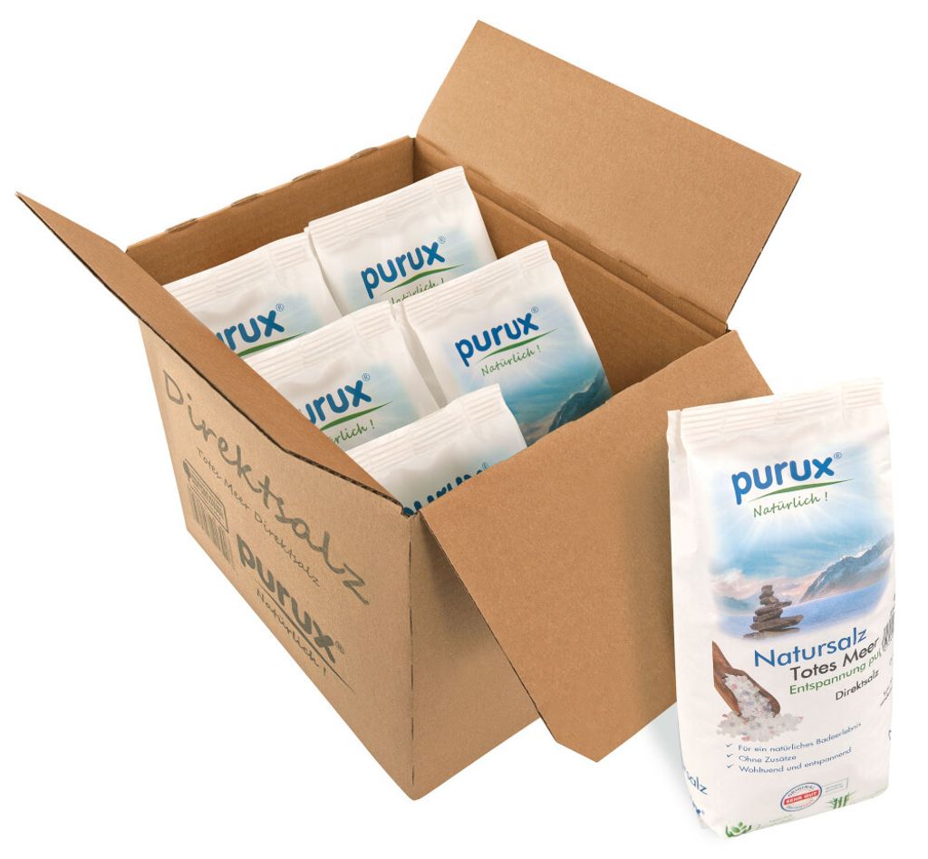 Totes Meer Salz Badesalz 6 x 850 g Direktsalz naturbelassen Produktbild 