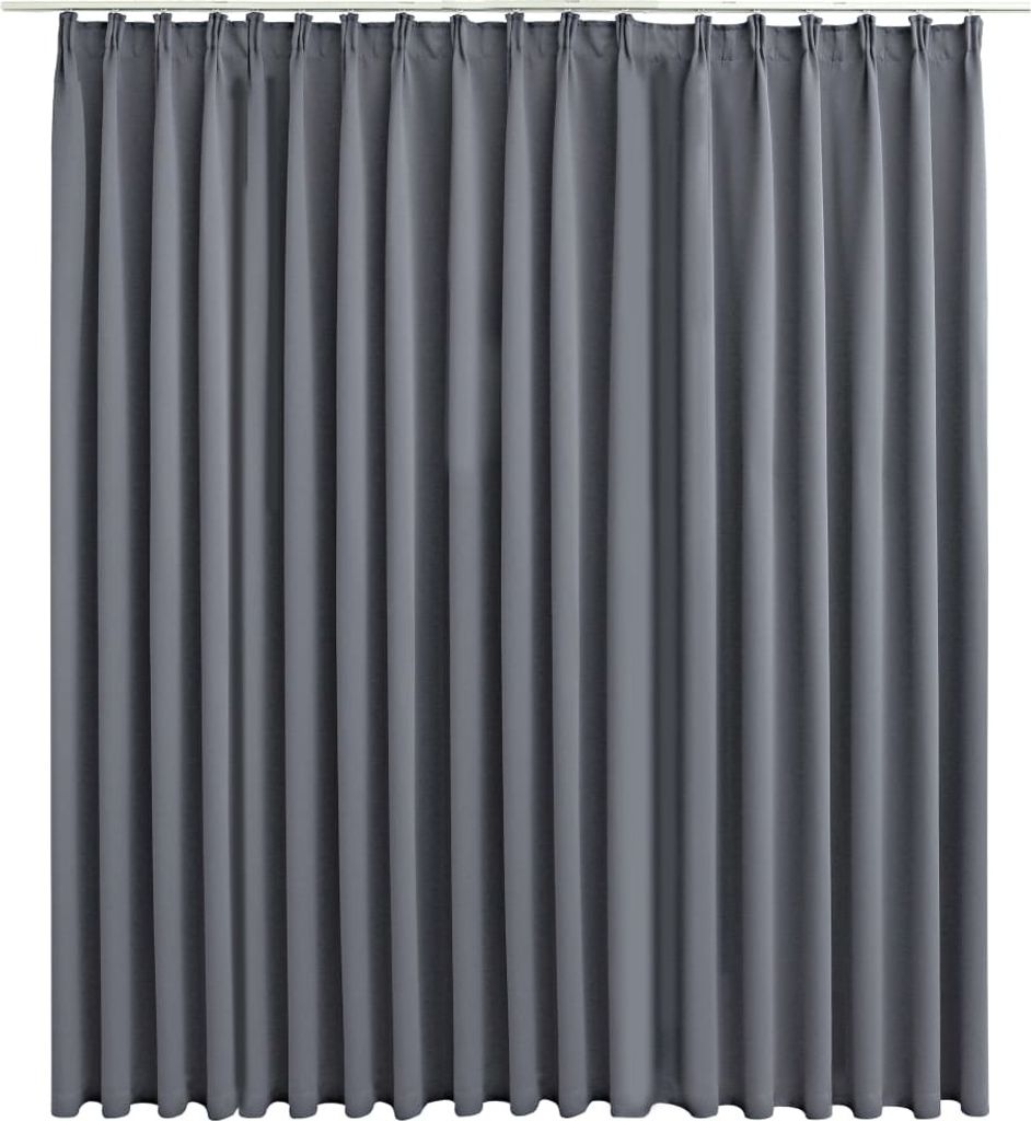 vidaXL Verdunkelungsvorhang mit Haken Grau 290 x 245 cm -  Produktbild 