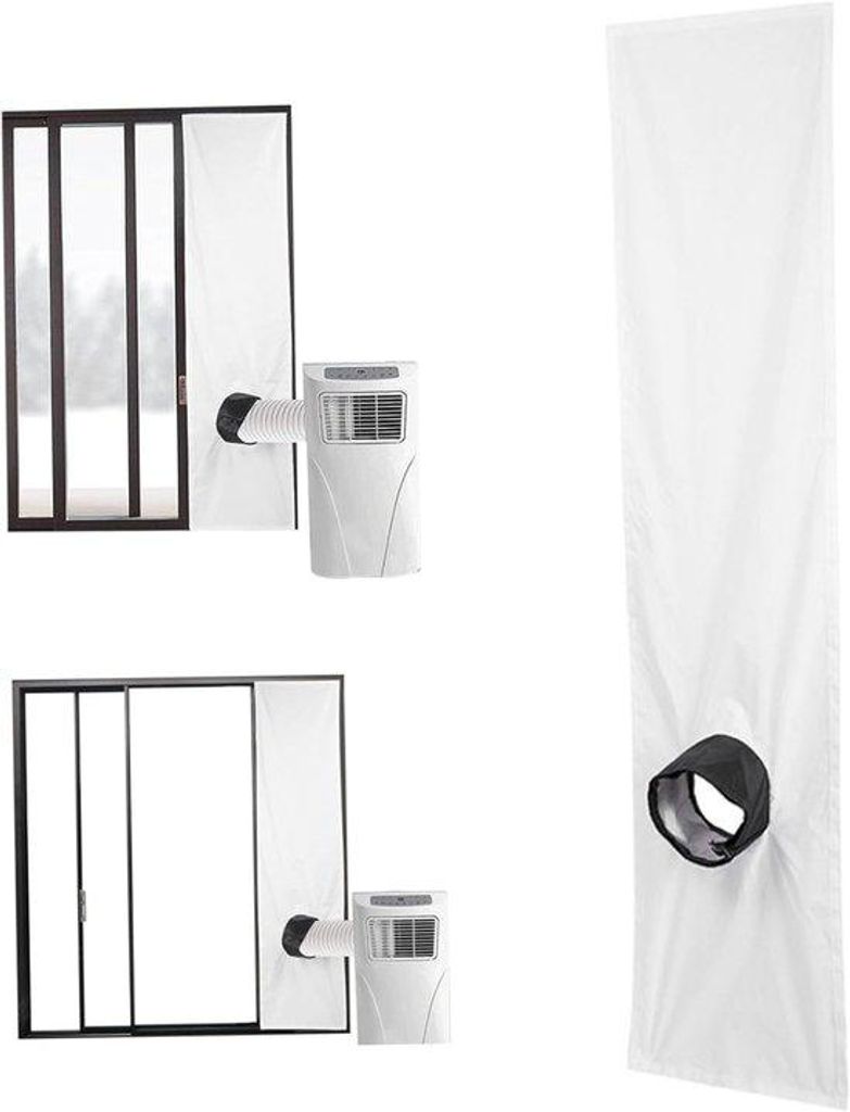 Airco afdichtingskit 300 cm, voor mobiele airco, wit, zonder boren