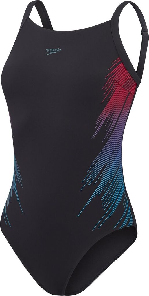 Speedo Shaping Scoop Neck 1Pc Plmt Af Blk/Pnk Produktbild 