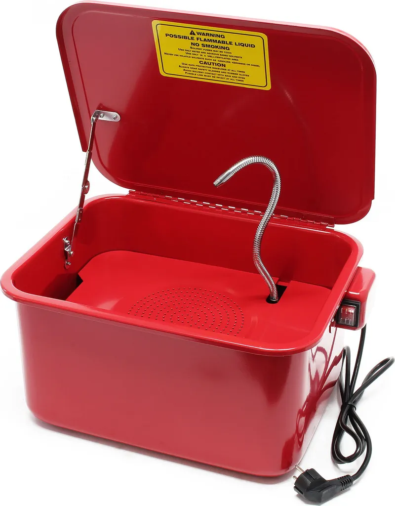 Fontaine de nettoyage de pièces avec pompe intégrée et bac de 13 litres