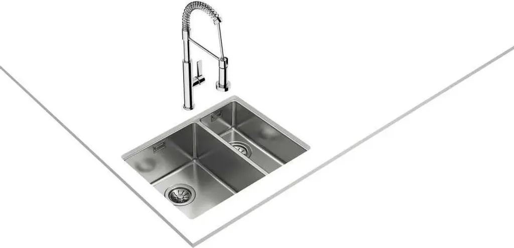 Teka Belinea Rs15 2C 580 Silentsmart - Évier double bac Inox Argent