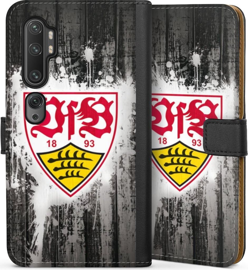 DeinDesign Klapphülle für Xiaomi Mi Note 10 Pro Handytasche Lederhülle Tasche Bundesliga Offizielles Lizenzprodukt VfB Stuttgart