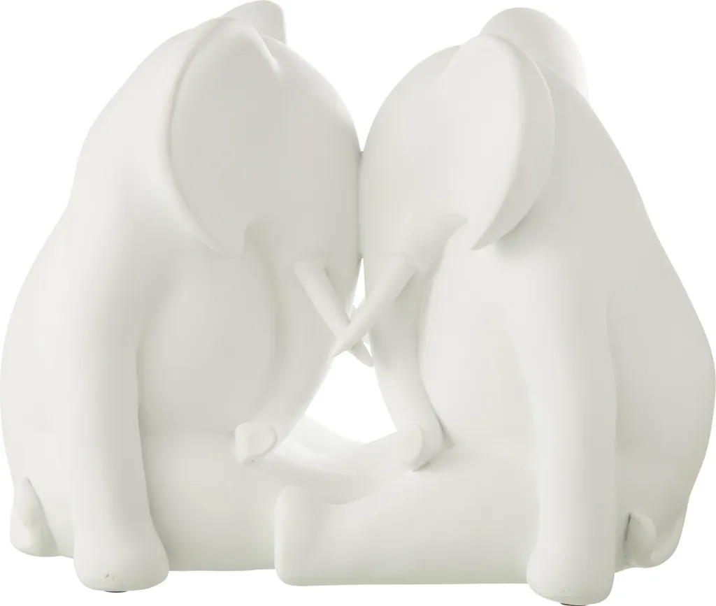 Sublimez un Meuble Vide avec l'Éléphant Blanc J-Line en Polyrésine