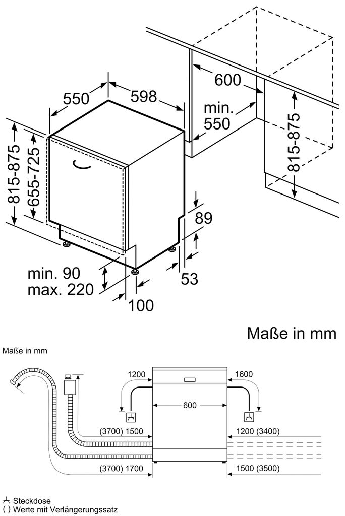 Geschirrspüler 60cm Einbau Fernstart Besteckkorb Siemens Produktbild 5